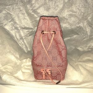 Gucci Logo Fabric Mini Pouchette Drawstring Bag